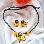 Handcrafted Buzzing Bee Terracotta Jewelry Set
