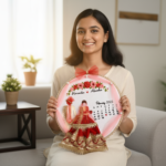 Custom 3D Fabric & Thread Embroidered Romantic Portrait Hoop - Image 3