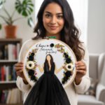 "Cheers to Fierce and Fabulous" Dimensional Embroidery Art - Image 4
