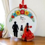 Personalized Family Portrait Hoop - Hand Embroidered Keepsake - Image 2