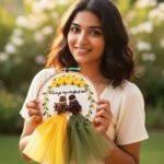 "Always My Constant One" Embroidered Best Friend Hoop Art | Personalized Tulle Dress Sisters/BFF Gift - Image 3