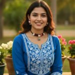 Bohemian Fabric & Cowrie Shell Statement Choker with Earrings - Image 6