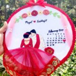 Custom Hand Embroidered Couple Hoop with Wedding/Anniversary Calendar - The 'Forever Yours' Keepsake - Image 2
