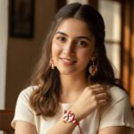 (Traditional Focus): Divine Shakha Pola Bangle Set with Intricate Shankha Motif - Image 5