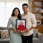 Custom 3D Bridal Couple Embroidery Art - Image 2
