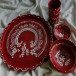 Traditional Hand-Painted Terracotta Puja/Aiburobhat Thali Set - Image 4