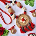 Handcrafted Jute, Cowrie Shell, and Tassel Statement Jewelry Set
