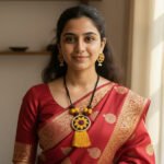 Hand Embroidered Sunflower Jute Necklace and Earrings Set with Tassels - Image 2