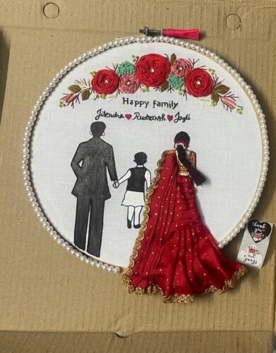 Forever Love Custom Embroidered Portrait Hoop - Personalized Couple Art photo review