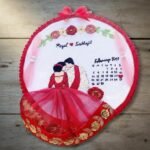 Custom Hand Embroidered Couple Hoop with Wedding/Anniversary Calendar - The 'Forever Yours' Keepsake
