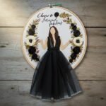"Cheers to Fierce and Fabulous" Dimensional Embroidery Art