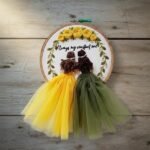 "Always My Constant One" Embroidered Best Friend Hoop Art | Personalized Tulle Dress Sisters/BFF Gift