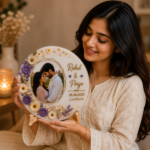 Personalized Floral Resin Photo Frame | Custom Couple Photo with Names & Date | Handmade Anniversary, Wedding & Engagement Gift