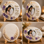 Personalized Floral Resin Photo Frame | Custom Couple Photo with Names & Date | Handmade Anniversary, Wedding & Engagement Gift - Image 3