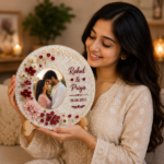 Personalized Crystal Resin Photo Frame with Dried Flowers | Custom Couple Photo, Names & Date | Handmade Anniversary & Wedding Keepsake Gift - Image 2