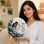 Personalized Ocean Wave Resin Photo Frame | Custom Couple Photo, Names & Date | Handmade Beach-Themed Anniversary & Wedding Gift - Image 2