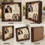 Personalized Floral Memory Shadow Box Frame | Custom Couple Photo & Wedding Keepsake | Handmade Anniversary Gift with Dried Flowers - Image 3