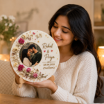 Personalized Resin Art Photo Frame with Dried Flowers | Custom Couple Photo & Name Keepsake | Anniversary & Wedding Gift - Image 2